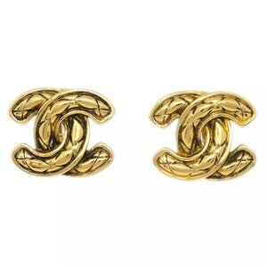 Chanel Gold CC Earrings Clip-On